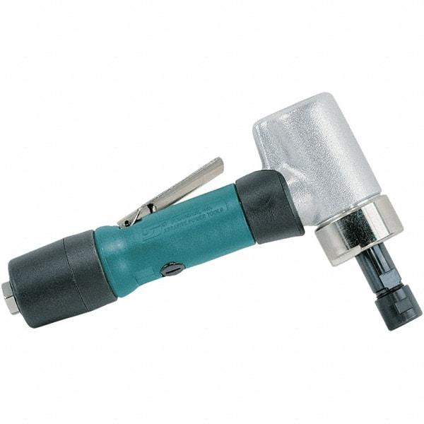 Dynabrade - 1/4" Collet, Angle Handle, Air Angle Die Grinder - 18,000 RPM, Rear Exhaust, 33.99 CFM, 0.7 hp, 90 psi, 1/4 NPT Inlet - Apex Tool & Supply
