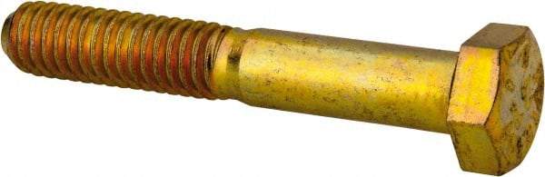 Value Collection - 5/16-18 UNC, 2" Length Under Head Hex Head Cap Screw - Partially Threaded, Grade 8 Alloy Steel, Zinc-Plated Finish, 1/2" Hex - Apex Tool & Supply
