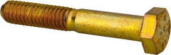 Value Collection - 5/16-18 UNC, 2" Length Under Head Hex Head Cap Screw - Partially Threaded, Grade 8 Alloy Steel, Zinc-Plated Finish, 1/2" Hex - Apex Tool & Supply