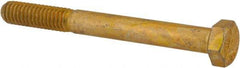 Value Collection - 5/16-18 UNC, 3" Length Under Head Hex Head Cap Screw - Partially Threaded, Grade 8 Alloy Steel, Zinc-Plated Finish, 1/2" Hex - Apex Tool & Supply