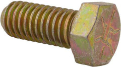 Value Collection - 3/8-16 UNC, 7/8" Length Under Head Hex Head Cap Screw - Fully Threaded, Grade 8 Alloy Steel, Zinc-Plated Finish, 9/16" Hex - Apex Tool & Supply