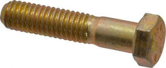 Value Collection - 3/8-16 UNC, 1-3/4" Length Under Head Hex Head Cap Screw - Partially Threaded, Grade 8 Alloy Steel, Zinc-Plated Finish, 9/16" Hex - Apex Tool & Supply