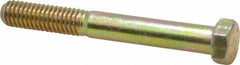 Value Collection - 3/8-16 UNC, 3" Length Under Head Hex Head Cap Screw - Partially Threaded, Grade 8 Alloy Steel, Zinc-Plated Finish, 9/16" Hex - Apex Tool & Supply