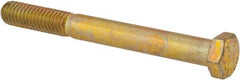 Value Collection - 3/8-16 UNC, 3-1/2" Length Under Head Hex Head Cap Screw - Partially Threaded, Grade 8 Alloy Steel, Zinc-Plated Finish, 9/16" Hex - Apex Tool & Supply