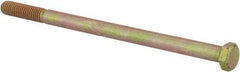 Value Collection - 3/8-16 UNC, 6-1/2" Length Under Head Hex Head Cap Screw - Partially Threaded, Grade 8 Alloy Steel, Zinc-Plated Finish, 9/16" Hex - Apex Tool & Supply