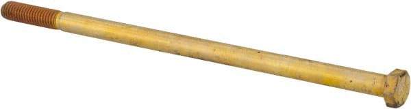 Value Collection - 3/8-16 UNC, 8" Length Under Head Hex Head Cap Screw - Partially Threaded, Grade 8 Alloy Steel, Zinc-Plated Finish, 9/16" Hex - Apex Tool & Supply