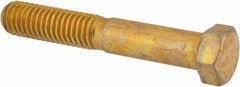 Value Collection - 7/16-14 UNC, 2-3/4" Length Under Head Hex Head Cap Screw - Partially Threaded, Grade 8 Alloy Steel, Zinc-Plated Finish, 5/8" Hex - Apex Tool & Supply