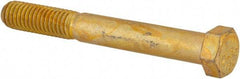 Value Collection - 7/16-14 UNC, 3-1/2" Length Under Head Hex Head Cap Screw - Partially Threaded, Grade 8 Alloy Steel, Zinc-Plated Finish, 5/8" Hex - Apex Tool & Supply