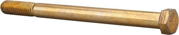 Value Collection - 7/16-14 UNC, 5-1/2" Length Under Head Hex Head Cap Screw - Partially Threaded, Grade 8 Alloy Steel, Zinc-Plated Finish, 5/8" Hex - Apex Tool & Supply