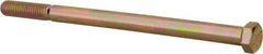 Value Collection - 7/16-14 UNC, 7" Length Under Head Hex Head Cap Screw - Partially Threaded, Grade 8 Alloy Steel, Zinc-Plated Finish, 5/8" Hex - Apex Tool & Supply