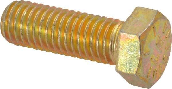 Value Collection - 1/2-13 UNC, 1-1/2" Length Under Head Hex Head Cap Screw - Fully Threaded, Grade 8 Alloy Steel, Zinc-Plated Finish, 3/4" Hex - Apex Tool & Supply