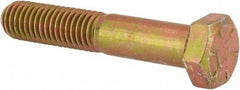 Value Collection - 1/2-13 UNC, 2-3/4" Length Under Head Hex Head Cap Screw - Partially Threaded, Grade 8 Alloy Steel, Zinc-Plated Finish, 3/4" Hex - Apex Tool & Supply