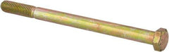Value Collection - 1/2-13 UNC, 7" Length Under Head Hex Head Cap Screw - Partially Threaded, Grade 8 Alloy Steel, Zinc-Plated Finish, 3/4" Hex - Apex Tool & Supply