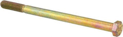Value Collection - 1/2-13 UNC, 7-1/2" Length Under Head Hex Head Cap Screw - Partially Threaded, Grade 8 Alloy Steel, Zinc-Plated Finish, 3/4" Hex - Apex Tool & Supply