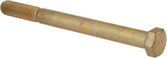 Value Collection - 5/8-11 UNC, 7" Length Under Head Hex Head Cap Screw - Partially Threaded, Grade 8 Alloy Steel, Zinc-Plated Finish, 15/16" Hex - Apex Tool & Supply