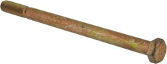 Value Collection - 5/8-11 UNC, 9-1/2" Length Under Head Hex Head Cap Screw - Partially Threaded, Grade 8 Alloy Steel, Zinc-Plated Finish, 15/16" Hex - Apex Tool & Supply