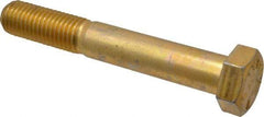 Value Collection - 3/4-10 UNC, 5" Length Under Head Hex Head Cap Screw - Partially Threaded, Grade 8 Alloy Steel, Zinc-Plated Finish, 1-1/8" Hex - Apex Tool & Supply