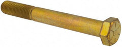 Value Collection - 7/8-9 UNC, 7-1/2" Length Under Head Hex Head Cap Screw - Partially Threaded, Grade 8 Alloy Steel, Zinc-Plated Finish, 1-5/16" Hex - Apex Tool & Supply