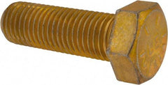 Value Collection - 1-8 UNC, 3" Length Under Head Hex Head Cap Screw - Fully Threaded, Grade 8 Alloy Steel, Zinc-Plated Finish, 1-1/2" Hex - Apex Tool & Supply
