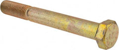 Value Collection - 1-1/8 - 7 UNC, 9-1/2" Length Under Head Hex Head Cap Screw - Partially Threaded, Grade 8 Alloy Steel, Zinc-Plated Finish, 1-11/16" Hex - Apex Tool & Supply