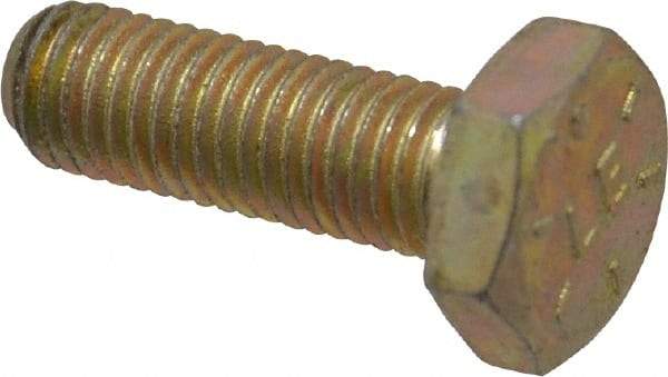 Value Collection - 1/4-28 UNF, 3/4" Length Under Head Hex Head Cap Screw - Fully Threaded, Grade 8 Alloy Steel, Zinc-Plated Finish, 7/16" Hex - Apex Tool & Supply