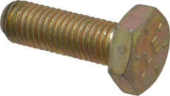 Value Collection - 1/4-28 UNF, 3/4" Length Under Head Hex Head Cap Screw - Fully Threaded, Grade 8 Alloy Steel, Zinc-Plated Finish, 7/16" Hex - Apex Tool & Supply