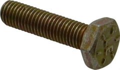Value Collection - 1/4-28 UNF, 1" Length Under Head Hex Head Cap Screw - Fully Threaded, Grade 8 Alloy Steel, Zinc-Plated Finish, 7/16" Hex - Apex Tool & Supply