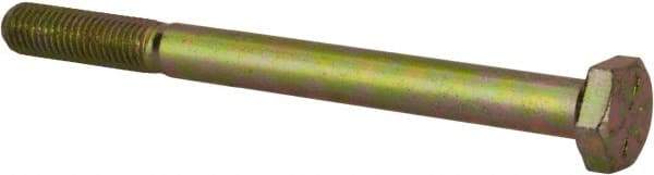 Value Collection - 1/4-28 UNF, 3" Length Under Head Hex Head Cap Screw - Partially Threaded, Grade 8 Alloy Steel, Zinc-Plated Finish, 7/16" Hex - Apex Tool & Supply