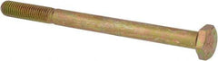 Value Collection - 1/4-28 UNF, 3-1/4" Length Under Head Hex Head Cap Screw - Partially Threaded, Grade 8 Alloy Steel, Zinc-Plated Finish, 7/16" Hex - Apex Tool & Supply