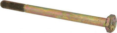 Value Collection - 1/4-28 UNF, 3-1/2" Length Under Head Hex Head Cap Screw - Partially Threaded, Grade 8 Alloy Steel, Zinc-Plated Finish, 7/16" Hex - Apex Tool & Supply