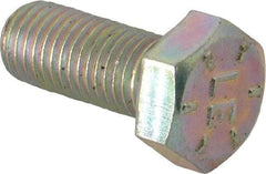 Made in USA - 5/16-24 UNF, 3/4" Length Under Head Hex Head Cap Screw - Fully Threaded, Grade 8 Alloy Steel, Zinc-Plated Finish, 1/2" Hex - Apex Tool & Supply