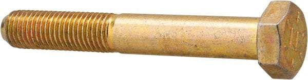 Value Collection - 5/16-24 UNF, 2-1/4" Length Under Head Hex Head Cap Screw - Partially Threaded, Grade 8 Alloy Steel, Zinc-Plated Finish, 1/2" Hex - Apex Tool & Supply
