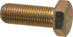 Value Collection - 3/8-24 UNF, 1" Length Under Head Hex Head Cap Screw - Fully Threaded, Grade 8 Alloy Steel, Zinc-Plated Finish, 9/16" Hex - Apex Tool & Supply