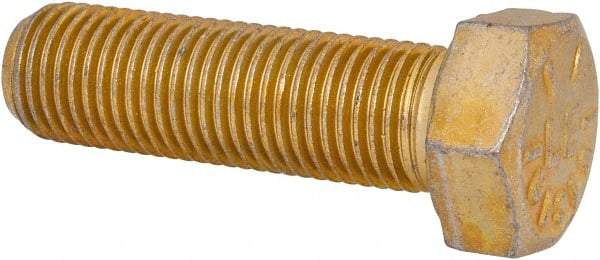 Value Collection - 3/8-24 UNF, 1-1/4" Length Under Head Hex Head Cap Screw - Fully Threaded, Grade 8 Alloy Steel, Zinc-Plated Finish, 9/16" Hex - Apex Tool & Supply