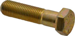 Value Collection - 3/8-24 UNF, 1-1/2" Length Under Head Hex Head Cap Screw - Partially Threaded, Grade 8 Alloy Steel, Zinc-Plated Finish, 9/16" Hex - Apex Tool & Supply