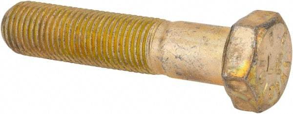 Value Collection - 3/8-24 UNF, 1-3/4" Length Under Head Hex Head Cap Screw - Partially Threaded, Grade 8 Alloy Steel, Zinc-Plated Finish, 9/16" Hex - Apex Tool & Supply