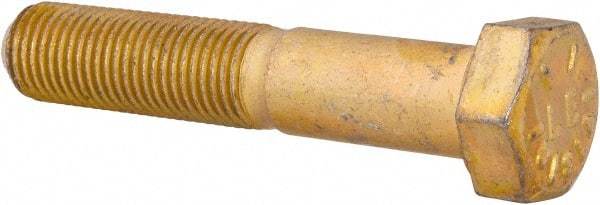 Value Collection - 3/8-24 UNF, 2" Length Under Head Hex Head Cap Screw - Partially Threaded, Grade 8 Alloy Steel, Zinc-Plated Finish, 9/16" Hex - Apex Tool & Supply