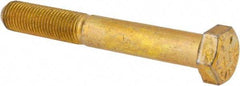 Value Collection - 3/8-24 UNF, 2-3/4" Length Under Head Hex Head Cap Screw - Partially Threaded, Grade 8 Alloy Steel, Zinc-Plated Finish, 9/16" Hex - Apex Tool & Supply
