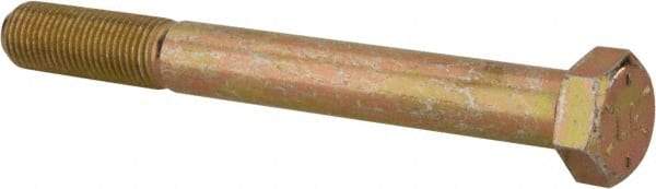 Value Collection - 3/8-24 UNF, 3-1/2" Length Under Head Hex Head Cap Screw - Partially Threaded, Grade 8 Alloy Steel, Zinc-Plated Finish, 9/16" Hex - Apex Tool & Supply
