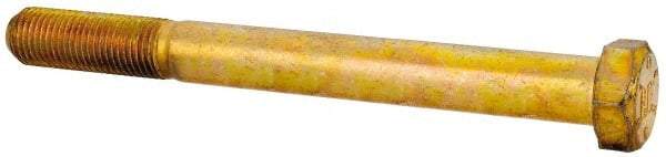 Value Collection - 3/8-24 UNF, 3-3/4" Length Under Head Hex Head Cap Screw - Partially Threaded, Grade 8 Alloy Steel, Zinc-Plated Finish, 9/16" Hex - Apex Tool & Supply