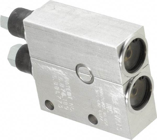 LDI Industries - 0.16 cc Output per Cycle, 2 Outlet Central Lubrication System Air-Operated Pump - 1" Wide x 4-3/64" High, Oil/Grease, 1/8-27 Outlet Thread, NPTF - Apex Tool & Supply