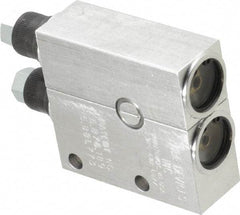 LDI Industries - 0.16 cc Output per Cycle, 2 Outlet Central Lubrication System Air-Operated Pump - 1" Wide x 4-3/64" High, Oil/Grease, 1/8-27 Outlet Thread, NPTF - Apex Tool & Supply