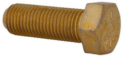 Value Collection - 7/16-20 UNF, 1-1/4" Length Under Head Hex Head Cap Screw - Fully Threaded, Grade 8 Alloy Steel, Zinc-Plated Finish, 5/8" Hex - Apex Tool & Supply