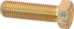 Value Collection - 7/16-20 UNF, 1-1/2" Length Under Head Hex Head Cap Screw - Fully Threaded, Grade 8 Alloy Steel, Zinc-Plated Finish, 5/8" Hex - Apex Tool & Supply