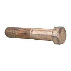 Value Collection - 7/16-20 UNF, 2-1/4" Length Under Head Hex Head Cap Screw - Partially Threaded, Grade 8 Alloy Steel, Zinc-Plated Finish, 5/8" Hex - Apex Tool & Supply