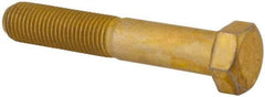 Value Collection - 7/16-20 UNF, 2-1/2" Length Under Head Hex Head Cap Screw - Partially Threaded, Grade 8 Alloy Steel, Zinc-Plated Finish, 5/8" Hex - Apex Tool & Supply