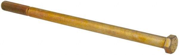 Value Collection - 7/16-20 UNF, 8" Length Under Head Hex Head Cap Screw - Partially Threaded, Grade 8 Alloy Steel, Zinc-Plated Finish, 5/8" Hex - Apex Tool & Supply