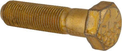 Value Collection - 1/2-20 UNF, 2" Length Under Head Hex Head Cap Screw - Partially Threaded, Grade 8 Alloy Steel, Zinc-Plated Finish, 3/4" Hex - Apex Tool & Supply