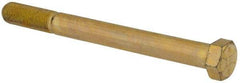 Value Collection - 9/16-18 UNF, 6" Length Under Head Hex Head Cap Screw - Partially Threaded, Grade 8 Alloy Steel, Zinc-Plated Finish, 13/16" Hex - Apex Tool & Supply