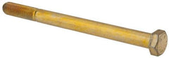 Value Collection - 5/8-18 UNF, 8" Length Under Head Hex Head Cap Screw - Partially Threaded, Grade 8 Alloy Steel, Zinc-Plated Finish, 15/16" Hex - Apex Tool & Supply